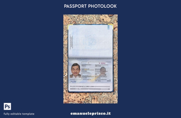 modello di aspetto fotografico del pass del Liechtenstein in stile verificato